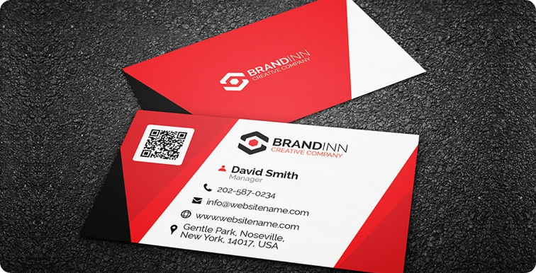 standard business card design
