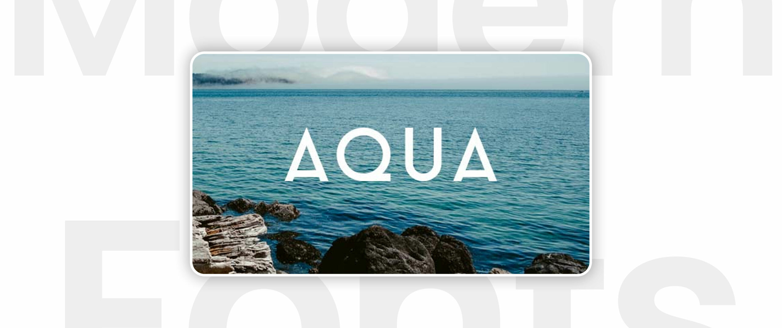 Aqua font