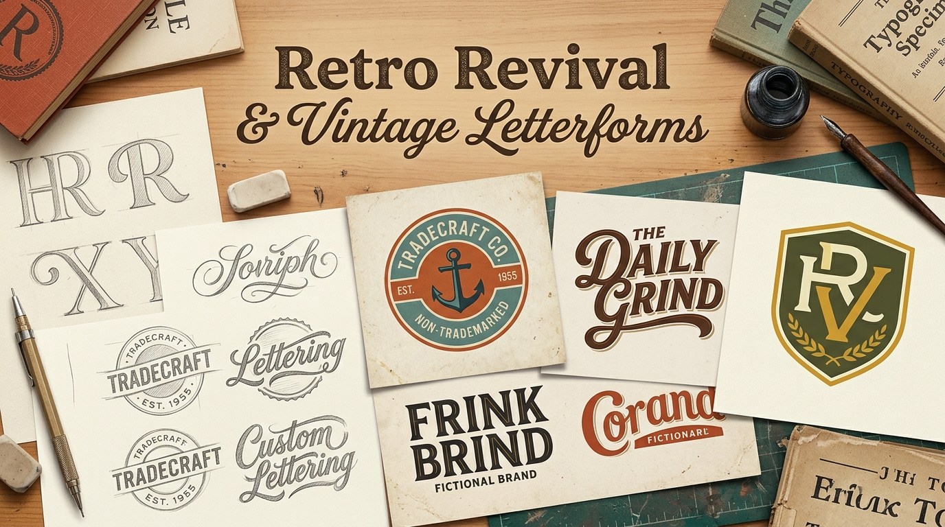 Retro Revival Vintage Letterforms - logo design company in USA