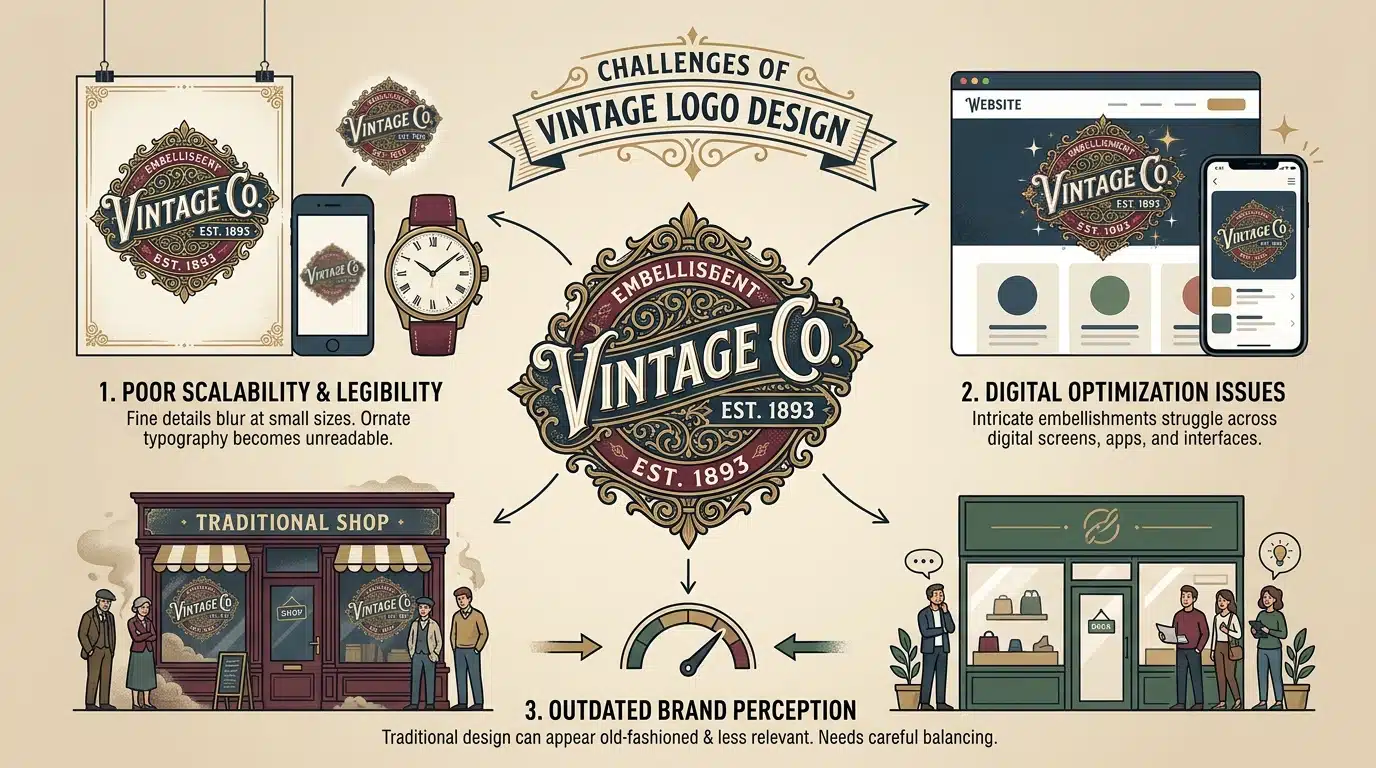 Vintage challenges logo design